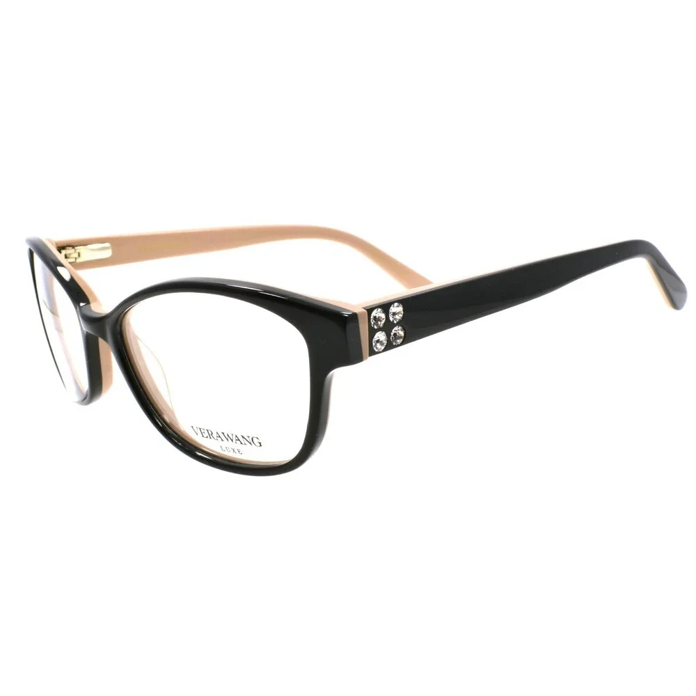 Vera Wang Mazzoli BK Women's Eyeglasses Frames 51-15-130 Black w/ Crystals